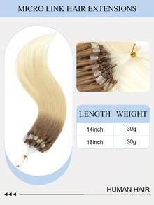 16-18吋 30G 微環接髮 S8-1001 色，絲滑直髮微珠接髮，頂級健康真人髮，順滑柔軟，免膠水易安裝，適合髮量稀疏女性的微珠接髮 - S8-1001 - 查看 4