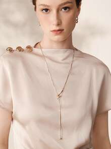 MOTF PREMIUM Collar largo ajustable extraíble en oro rosa - Oro rosa - Ver 6
