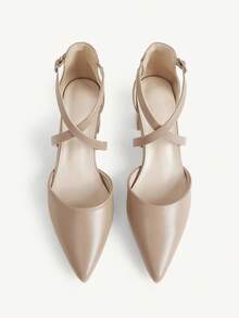 CUCCOO CHICEST Women's High-Heeled Shoes Pointed Khaki Gentle Commuting Style - Light khaki - View 2