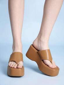 Sugerpunk Ladies, Spike Buckles, Lame-Heeled Platform Sandals. - Brown - View 4