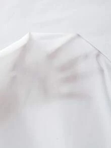 EMERY ROSE Women's Sleeveless Shirt With Frill Hem - White - View 8