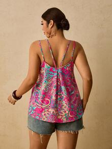 Travachic Plus Size Summer Casual Tank Top - Multicolor - View 2