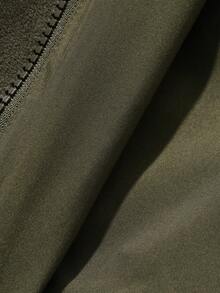 DAZY Solid Color Loose Fit Lapel Long Sleeve Zipper PU Jacket Casual Streetwear Spring Autumn Women's Jacket - Green - View 7