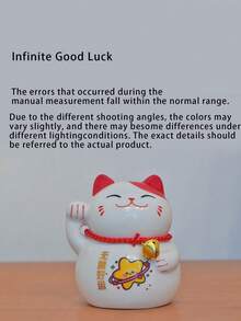 New Ceramic Wealth Cat Ornament Piggy Bank, Small And Cute, Easy To Carry. It Can Be Used As A Decoration. - multicolor - View 7
