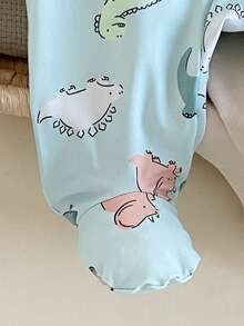 Newborn Beautiful Cute Printed Pattern Elegant Comfortable 2 Pieces Loungewear Set - Multicolor - View 5