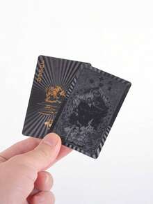 經典撲克牌 耐用教育休閒桌上遊戲牌 競賽娛樂撲克牌 適合室內派對與日常放鬆 - 黑色 - 查看 6