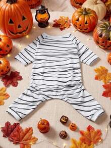 1pc Pet Cat Dog Universal Halloween Mummy Cosplay Knitted Elastic Comfortable Dog Jumpsuit Pajamas, PETSIN Original Design - Multicolor - View 2
