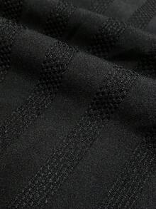 GlowEve CURVE 大尺碼女款高大豐滿系列寬鬆舒適寬腿褲，醋酸纖維材質 - 黑色 - 查看 5
