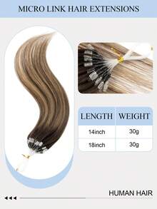 14-18吋 30G 微環接髮片 S2-2/6色 絲滑直髮 隱形微環珠附釣魚線 萬聖節聖誕女性禮物 順滑柔軟 適合細軟稀疏髮質 易造型 沙龍與日常佩戴適用 - S2-2/6 - 查看 4