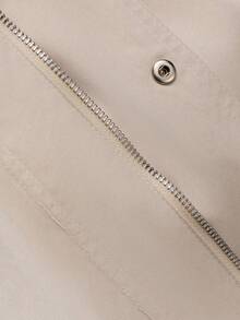 Aveloria Modichic Lapel Collar Long Sleeve Minimalist Comfortable Beige Short Jacket, Metal Buttons, Lapel Design, Loose Silhouette, Casual Versatile Style, Spring/Autumn Season, Fashion Commute, Minimalist Comfortable, Daily Outings, Commute, Outdoor Leisure, Seasonal Transition, Early Autumn Essential, Lightweight Women's Regular Jacket - Apricot - View 7