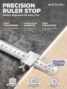 1 Set Penggaris Presisi Baja - Alat Penanda Presisi Tinggi Multifungsi untuk Desainer, Insinyur, dan Tukang Kayu - A - View 1