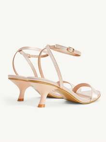CUCCOO CHICEST Women Shoes Spring And Summer New Stilettos Splicing Design Pointed Tip Thin Heel High Heel Gentle Elegant Simple Versatile Leather Women Sandals - Simulated silk apricot - View 6