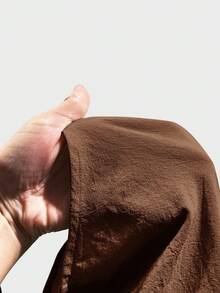 Serisse Setelan 2 Potong Minimalis Kasual Warna Gelap Cocok untuk Musim Panas - Coklat - View 5