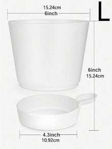1/5 Pcs Multifunctional Self-Watering Plastic Planter Pot For Desktop Garden, Slouchy Automatic Water Absorption Flower Pot - White - View 12