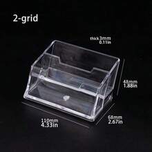 Plastic Business Card Holders, Transparent Business Card Display Racks, Business Card Cabinets, Sticky Note Cabinets, Office Desk Accessories, Office Supplies, Office Decorations. - transparent - View 6