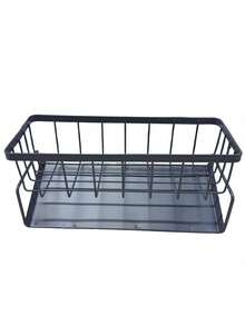 No-Drill Gray Sink Storage Rack | Rustproof Space-Saving Kitchen Organizer With Hooks, For Dishes, Soap & Cleaning Brushes, Easy Install & Clean, High Load-Bearing, Scandinavian Style - Multicolor - View 15