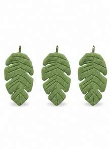 These Towels Feature A Banana Leaf Pattern Design, Made Of Soft And Absorbent Coral Fleece Material. They Are Very Suitable For Bathroom, Kitchen And Home Use, Making A Great Gift. - Multicolor - View 13