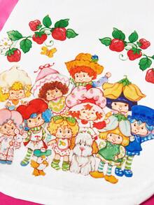 Strawberry Shortcake X SHEIN Strawberry Friends Printed Pet T-Shirt, All-Season Raglan Sleeve Dog Top, Cute Cartoon Tee For Cats & Dogs, XXS-XXXXXL Sizes - White - View 2