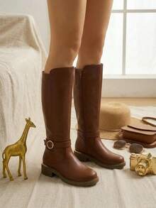 LONG BOOT - Camel - View 1