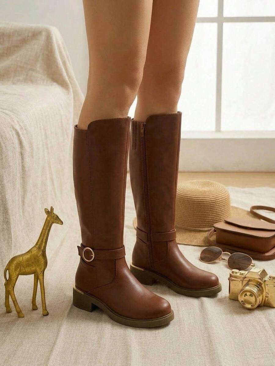 LONG BOOT - Camel - View 1