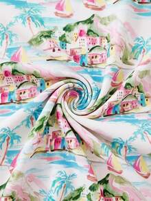 Swim Oasis 26SS 春夏度假風 魚圖案波希米亞風 分體式泳衣短褲兩件套 - 彩色 - 查看 8