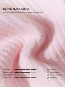GLOWMODE 2-Pair Cotton Blend Powerhouse Pilates Grip Socks With Lettuce Trim & Anti-Slip Grips Daily Active Studio Wear - White + pink. - View 6