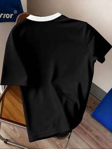Manfinity Roghcode Men's Summer Casual Colorblock Patchwork T-Shirt - Multicolor - View 3