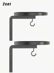 1/2 Double-Layer Metal Plant Rack, Simple European Wall Hanging Style Flower Pot Rack, Suitable For Indoor And Outdoor Use, Outdoor Decoration, Flower Pot Storage Rack, Flower Pot Storage Rack - Wall-mounted - View 10
