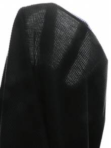 SHEIN 青少年女孩秋季休閒刺繡細節夾克 - 黑色 - 查看 10