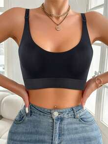 Moonlight&Mama Women's High-Cost-Performance High-Quality Wireless Comfortable Detachable Nursing Maternity Back-Support Bra, 1pc - Black - View 5