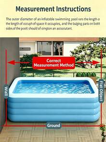Large Inflatable Swimming Pool In Colorful Panda Series, Oversized Inflatable Pool For Adults And The Whole Family, Made Of Thick PVC Material, Easy To Assemble, Foldable Outdoor Water Fun Equipment For Enjoying Summer Water Fun In Gardens And Yards - A - View 2