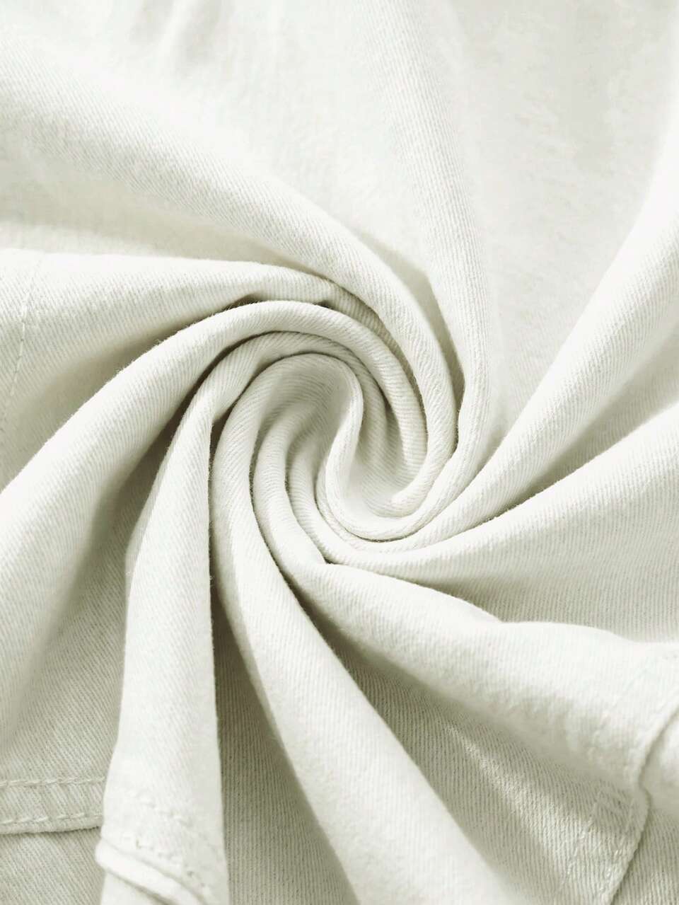 Cream White Mid-Rise Relaxed Staight Leg Jeans With Five-Pocket Construction Cotton Brunch Summer Casual