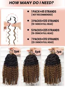 Boho Braids Ombre Brown Feather Crochet Hair Burmese Curly Human Hair For Women 100% Human Hair Extension Pre-Separated Knotless Invisble Micro Loop Hair Extensions Crochet Human Hair Curly For Braiding - SNATURAL/30 - View 6