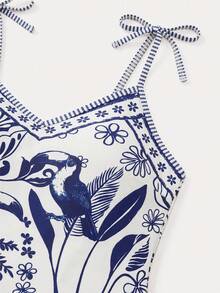 Swim Oasis 26SS Spring/Summer Vacation Fish BOHO Style One-Piece Swimsuit With Shorts 2 Pieces Set - Multicolor - View 6