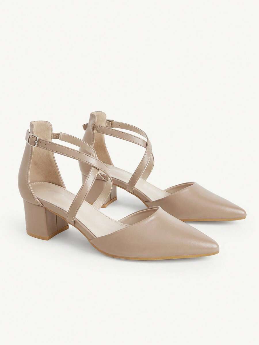 CUCCOO CHICEST Women's High-Heeled Shoes Pointed Khaki Gentle Commuting Style - Light khaki - View 1