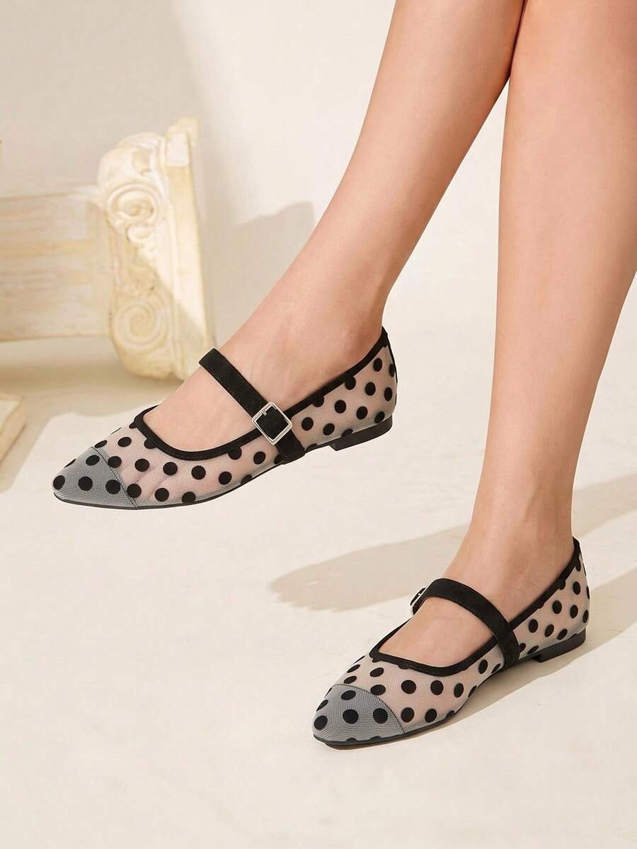 CUCCOO CHICEST Women's Shoes Spring And Summer New Big Wave Points, Buckle Design, Low Vamp Square Toe, Comfortable And Simple Holiday Women's Flats, Essential For Commuting, Casual And Versatile, Party Afternoon Tea Holiday Gifts - apricot wave - View 1