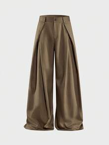 AXEPEAK Men's Solid Color Button Pocket Pleated Long Pants Business Office - Multicolor - View 8
