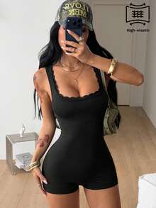 Coolane 女款街頭時尚豹紋酷女孩連身衣 - 黑色 - 查看 4