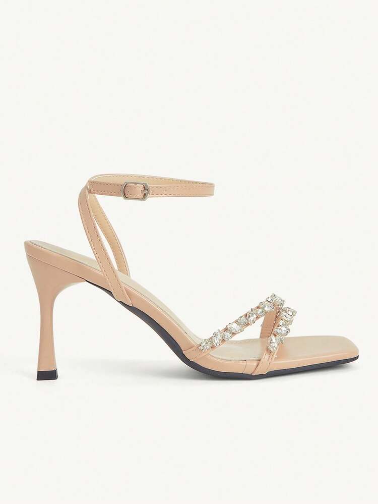 CUCCOO CHICEST Women's Stiletto Sandals, Elegant And Casual, Suitable For Office Commuting, Dating, Parties, Christmas Elegant Shoes, Wedding Shoes - Apricot, - View 8