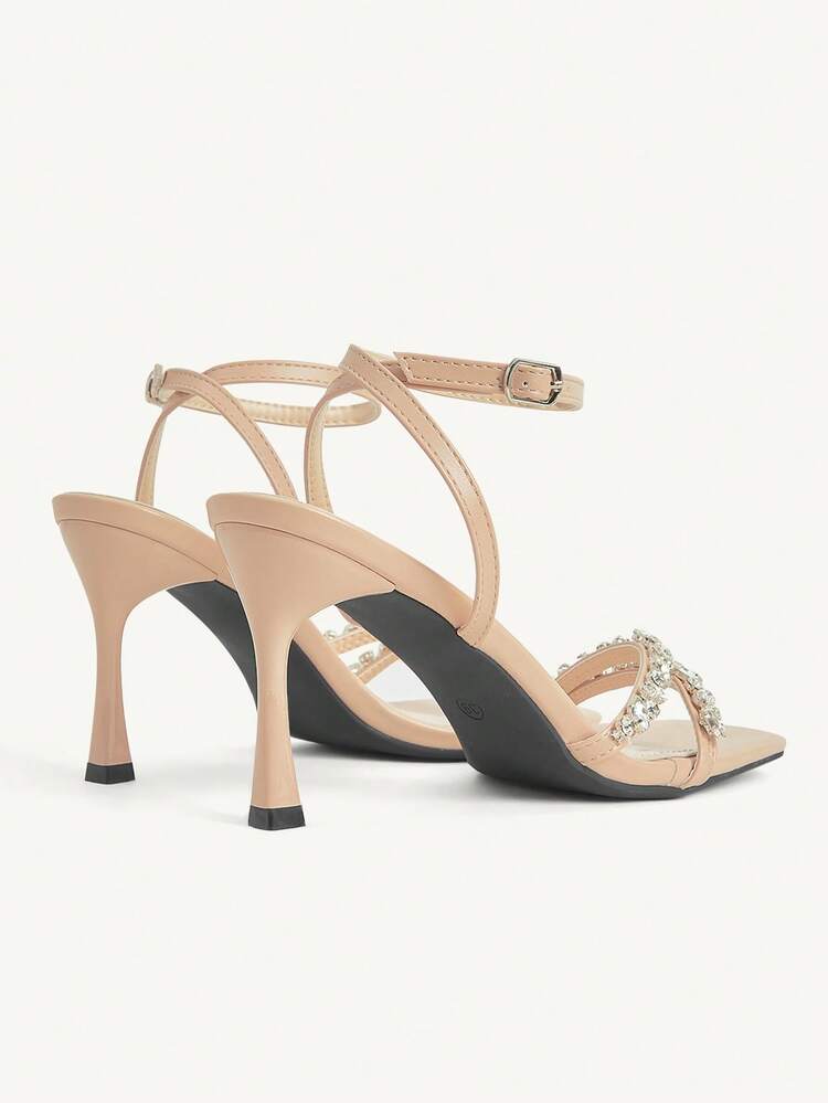 CUCCOO CHICEST Women's Stiletto Sandals, Elegant And Casual, Suitable For Office Commuting, Dating, Parties, Christmas Elegant Shoes, Wedding Shoes - Apricot, - View 6