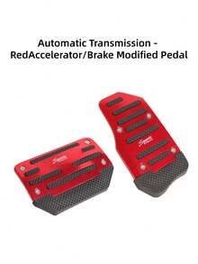 2Pcs Universal Car Anti-Slip Pedal Cover Set, Metal Racing Accelerator Brake Pedal Pads Fit Manual & Automatic Transmission, Ergonomic Design Durable Lightweight Auto Interior Upgrade Styling Foot Pedal Accessories Compatible With Most Vehicle Models - A - View 5
