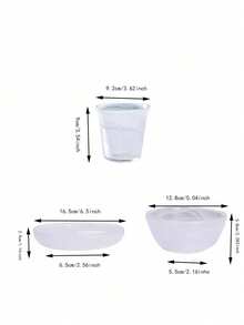 Joivida 1pc/3pcs French Crystal Glass Tableware Set - Chinese Style Ink Painting Design, Multi-Purpose Bowls & Plates For Fruit, Salad, Rice, Home & Living Room Use,Christmas, Valentine's Day - Multicolor - View 15