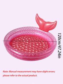 Inflatable Swimming Pool, Retro Inflatable Swimming Pool, Round Inflatable Swimming Pool, Mermaid Inflatable Swimming Pool, Mermaid Inflatable Swimming Pool, Summer Indoor/Outdoor Beach Bubble Bottom Floating Swimming Pool - multicolor - View 16