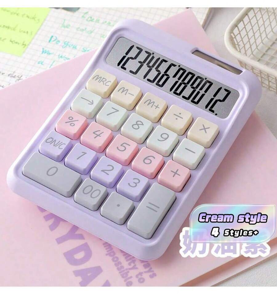 Calculadora de doble alimentación para uso financiero y de oficina, de estilo de diosa de alta apariencia, calculadora científica de color, linda, para estudiantes universitarios - Una pieza - Ver 1