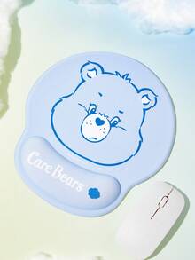 SHEIN X Care Bears Alfombrilla de ratón para ordenador con patrón de dibujos animados y reposamuñecas - Redondo - Ver 2