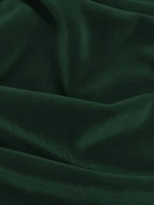 Franclia 优雅休闲丝绒V领长袖T恤，香槟色，秋冬款 - 墨綠色 - 查看 8