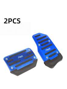 2Pcs Universal Car Anti-Slip Pedal Cover Set, Metal Racing Accelerator Brake Pedal Pads Fit Manual & Automatic Transmission, Ergonomic Design Durable Lightweight Auto Interior Upgrade Styling Foot Pedal Accessories Compatible With Most Vehicle Models - A - View 13
