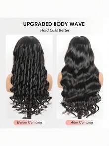 Pre Bleached Face-Framing Curtain Bangs Body Wave Wig 7*5 Pre-Cut Lace Wear&Go Glueless Wig Human Hair Wig With Layers - SNatural - View 6
