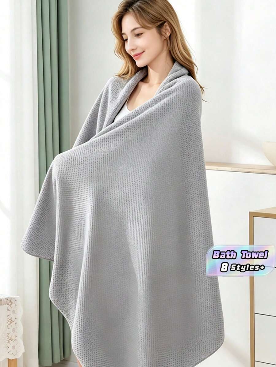 1 Buah Handuk Mandi Ekstra Besar 35x67 inci Motif Kotak Nanas, Menyerap Air, Lembut, Cepat Kering, Tahan Lama, Cocok untuk Rumah, Gym, Hotel, dan Berbagai Warna - Tersedia berbagai warna - View 1