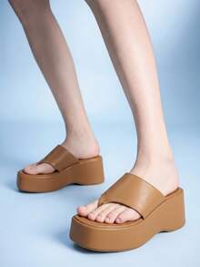 Sugerpunk Ladies, Spike Buckles, Lame-Heeled Platform Sandals. - Brown - View 10